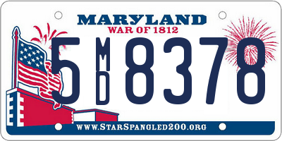 MD license plate 5MD8378