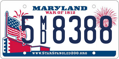 MD license plate 5MD8388
