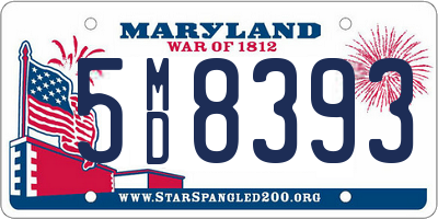 MD license plate 5MD8393