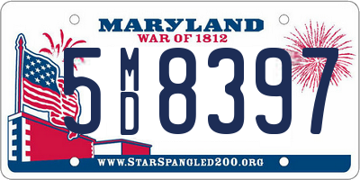 MD license plate 5MD8397