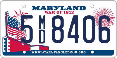 MD license plate 5MD8406