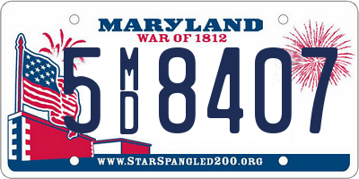 MD license plate 5MD8407