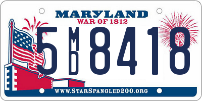 MD license plate 5MD8418