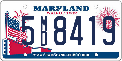 MD license plate 5MD8419