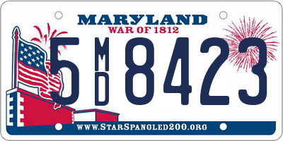MD license plate 5MD8423