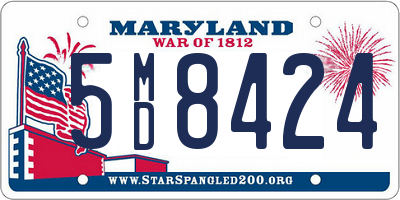 MD license plate 5MD8424