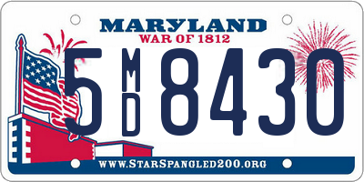 MD license plate 5MD8430