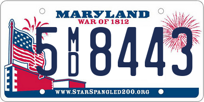 MD license plate 5MD8443