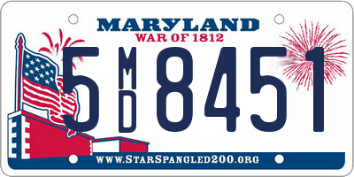 MD license plate 5MD8451