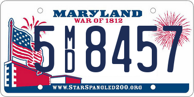 MD license plate 5MD8457