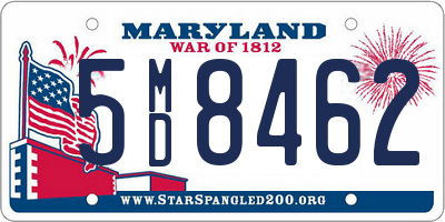 MD license plate 5MD8462