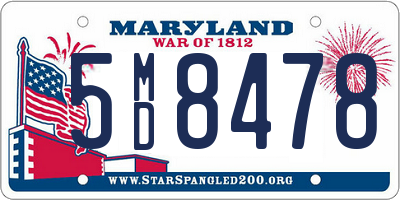 MD license plate 5MD8478