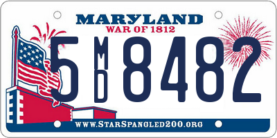 MD license plate 5MD8482