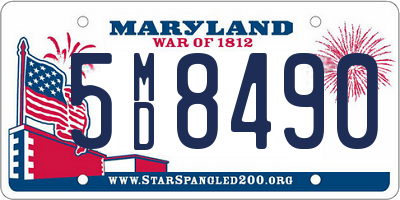 MD license plate 5MD8490