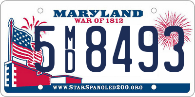 MD license plate 5MD8493