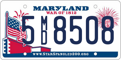 MD license plate 5MD8508