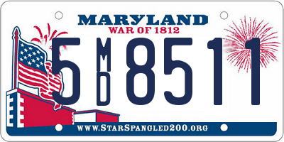 MD license plate 5MD8511