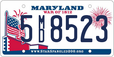 MD license plate 5MD8523