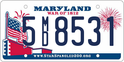 MD license plate 5MD8531