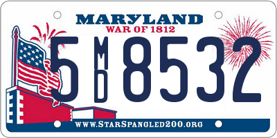 MD license plate 5MD8532