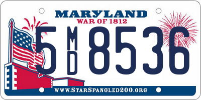 MD license plate 5MD8536