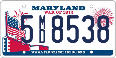 MD license plate 5MD8538