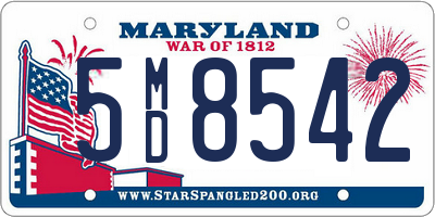 MD license plate 5MD8542