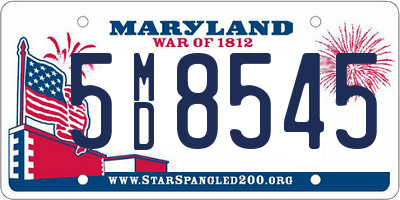 MD license plate 5MD8545