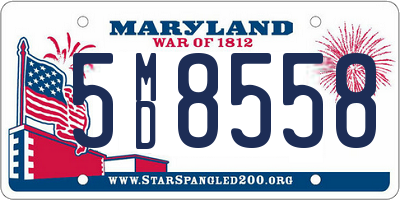MD license plate 5MD8558