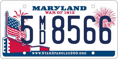 MD license plate 5MD8566