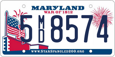 MD license plate 5MD8574