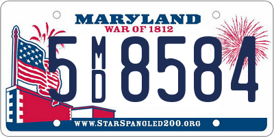 MD license plate 5MD8584