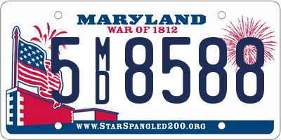 MD license plate 5MD8588