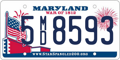 MD license plate 5MD8593