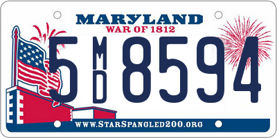 MD license plate 5MD8594