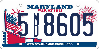 MD license plate 5MD8605