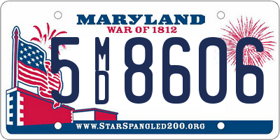 MD license plate 5MD8606