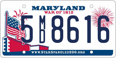 MD license plate 5MD8616
