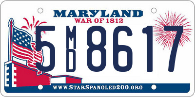 MD license plate 5MD8617