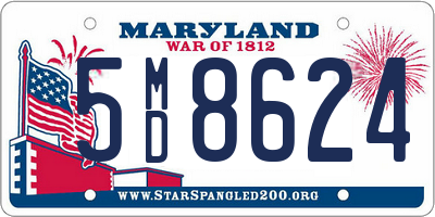 MD license plate 5MD8624