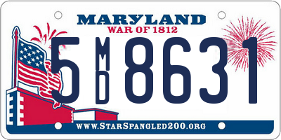 MD license plate 5MD8631