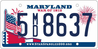 MD license plate 5MD8637