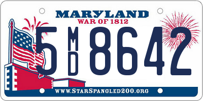 MD license plate 5MD8642