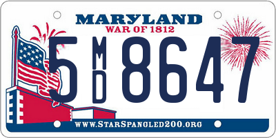 MD license plate 5MD8647