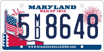 MD license plate 5MD8648