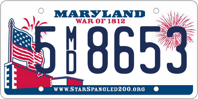 MD license plate 5MD8653
