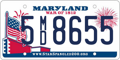 MD license plate 5MD8655