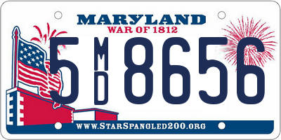 MD license plate 5MD8656