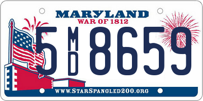 MD license plate 5MD8659