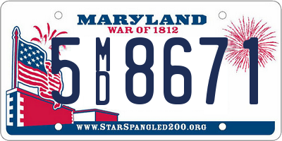 MD license plate 5MD8671